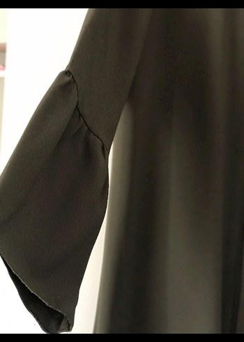 Kadın Uzun Haki Elbise Volanlı - Görsel 5