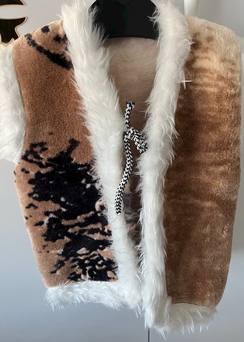 Bebek 6-12 ayKürk Detaylı Batik Desen Yelek - Görsel 2