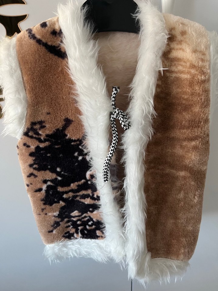 Bebek 6-12 ayKürk Detaylı Batik Desen Yelek - Görsel 2