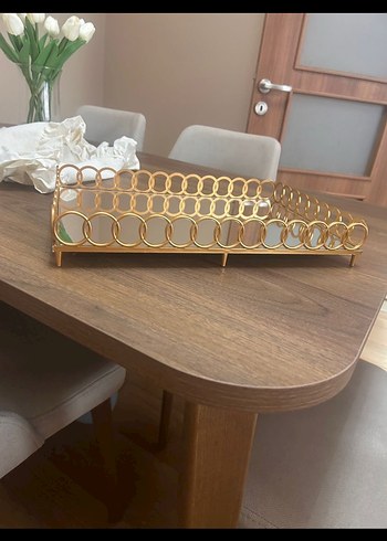 Modern Klasik Altın Renkli Dekoratif Tepsi - Görsel 2