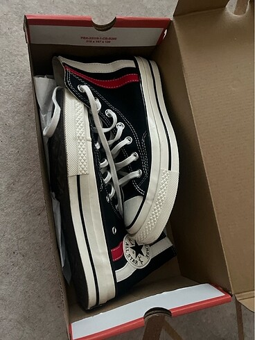 37,5 Beden siyah Renk Unısex Converse