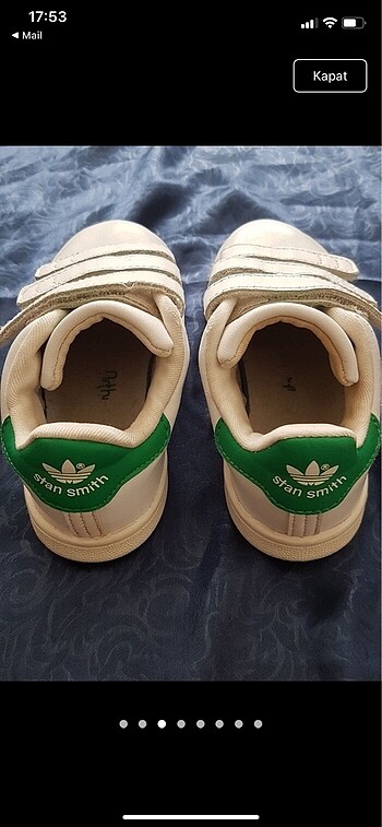 25 Beden Adidas Stan Smith Çocuk Spor Ayakkabı