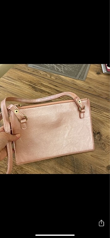 Beden pembe Renk Koton Marka Zarf Tipi Clutch Askılı Çanta