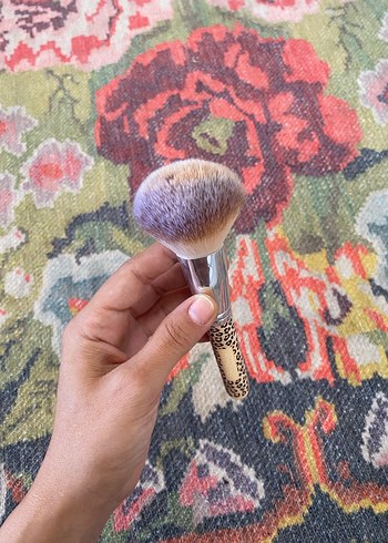 Leopar Desenli Pudra Fırçası - Görsel 3