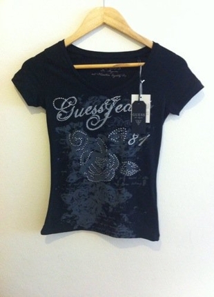 Guess Siyah Renk Taşlı Bluz