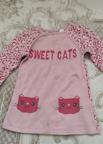 Pembe Kürklü Baskılı Sokak Stili Kedi Kıyafeti - Görsel 2