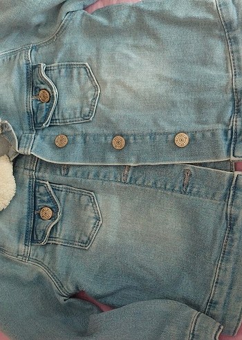 Çocuk Mavi kot Ceket - Görsel 3