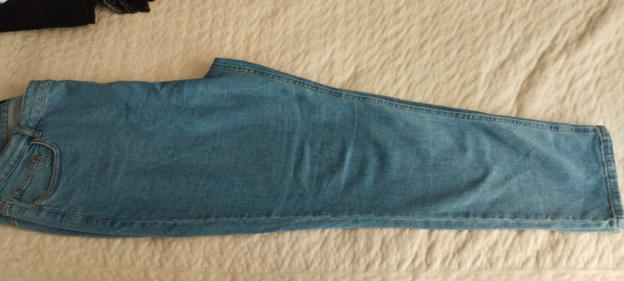 Kadın Mavi Rahat Kesim Kot Pantolon - Görsel 2