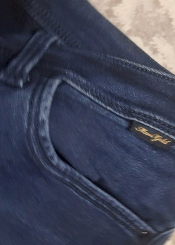 Lacivert Midi Boy Yırtmaçlı Kadın Kot Pantolon - Görsel 3