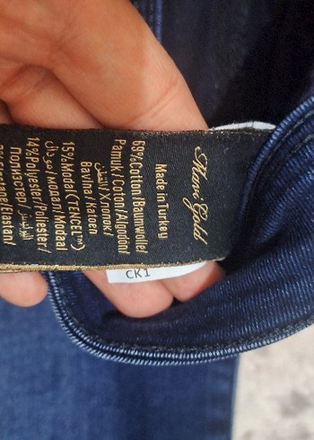 Lacivert Midi Boy Yırtmaçlı Kadın Kot Pantolon - Görsel 5