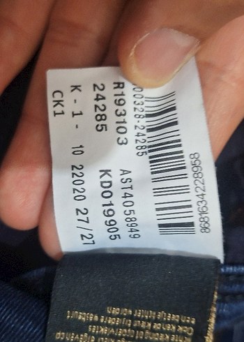 Lacivert Midi Boy Yırtmaçlı Kadın Kot Pantolon - Görsel 6