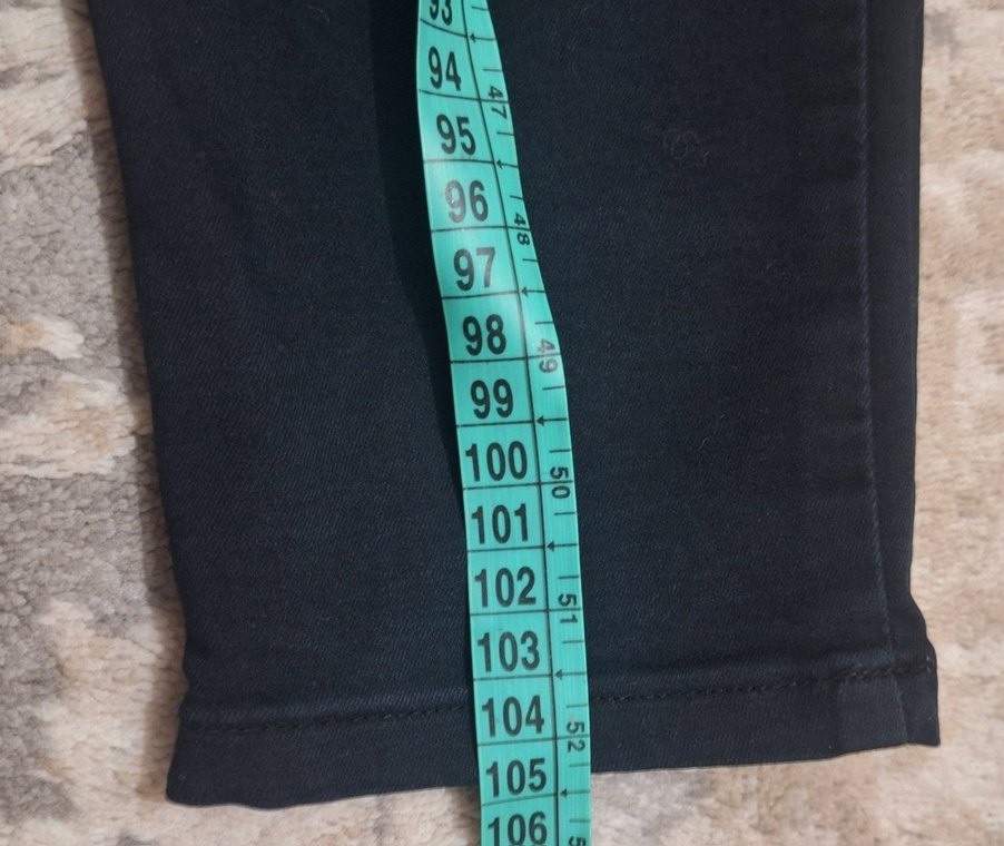 Siyah Rahat Kesim Hamile Kot Pantolon - Görsel 2