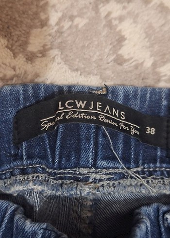 Kadın Mavi Normal Boy Elastik Denim Pantolon - Görsel 4