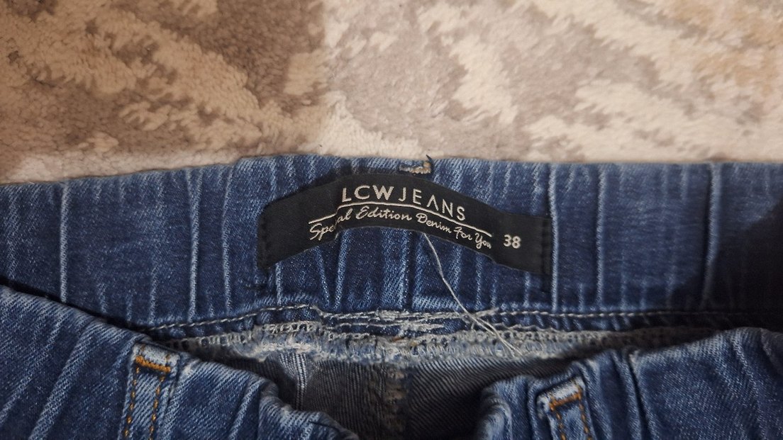 Kadın Mavi Normal Boy Elastik Denim Pantolon - Görsel 4