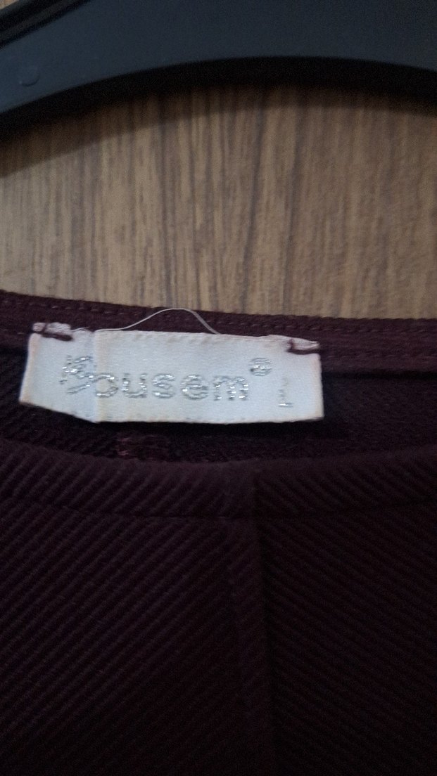 Mor V Yakalı Drapeli Midi Triko Elbise - Görsel 3