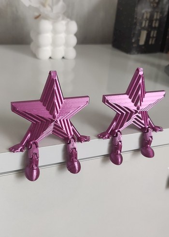Mor Yıldız Figürlü Dekoratif Obje - Görsel 6