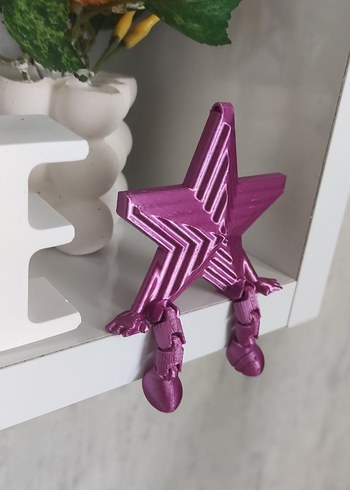 Mor Yıldız Figürlü Dekoratif Obje - Görsel 7