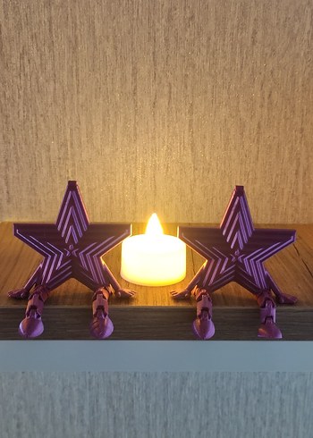 Mor Yıldız Figürlü Dekoratif Obje - Görsel 8