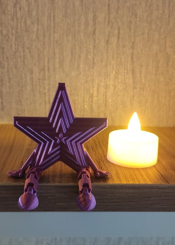 Mor Yıldız Figürlü Dekoratif Obje - Görsel 3