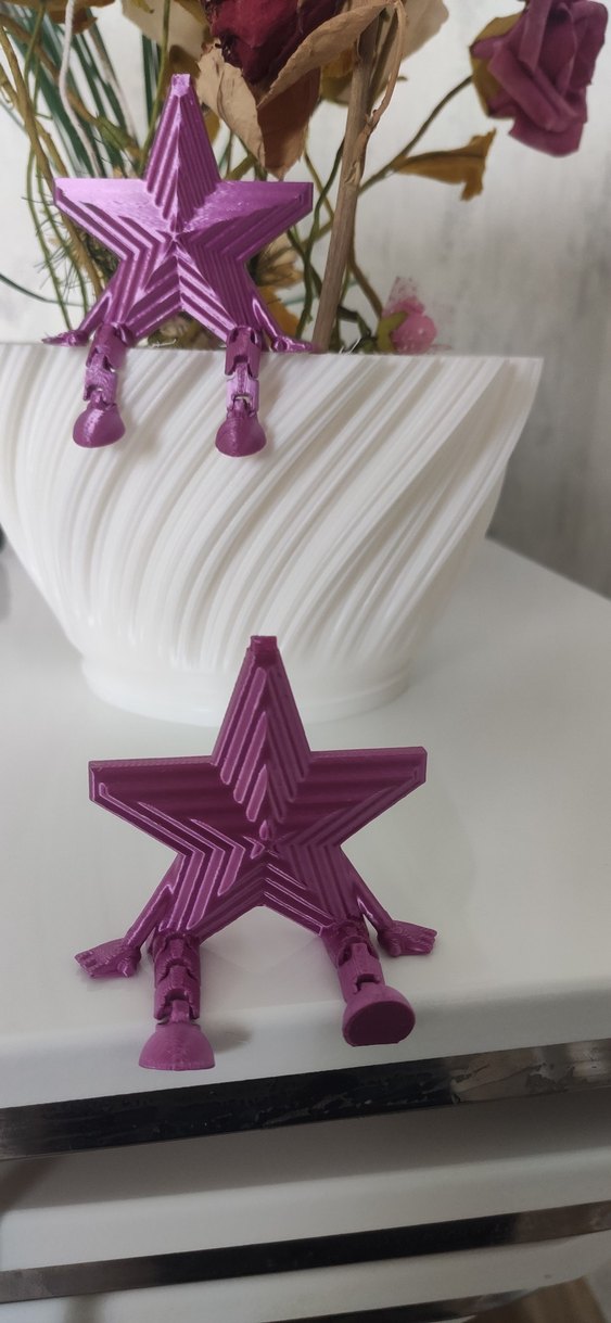 Mor Yıldız Figürlü Dekoratif Obje - Görsel 2