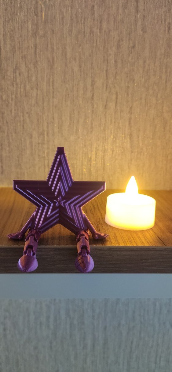 Mor Yıldız Figürlü Dekoratif Obje - Görsel 3