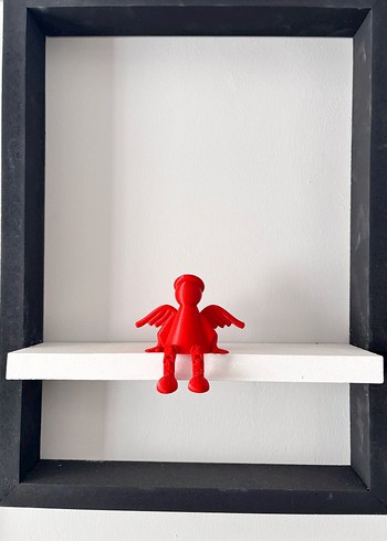 Kırmızı Renkli Figürin - Görsel 5