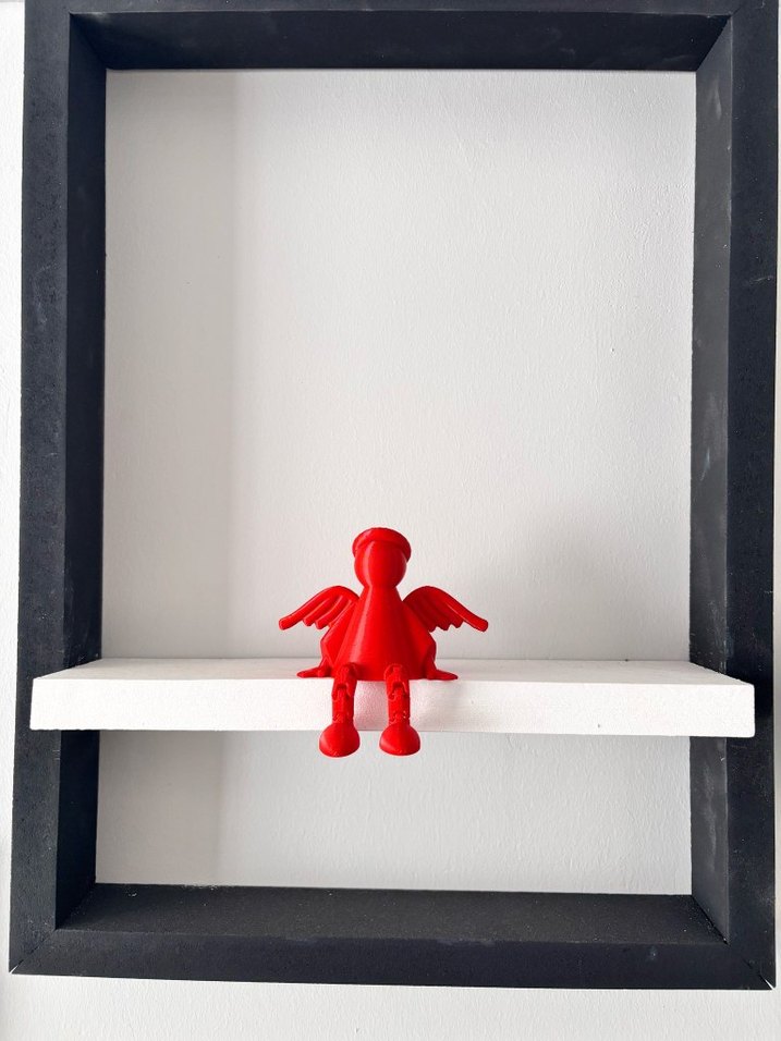 Kırmızı Renkli Figürin - Görsel 5