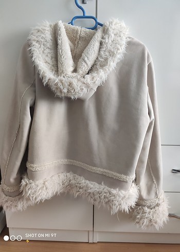 Kapüşonlu Beyaz Kadın Kışlık Ceket +1 sürpriz hediye - Görsel 5