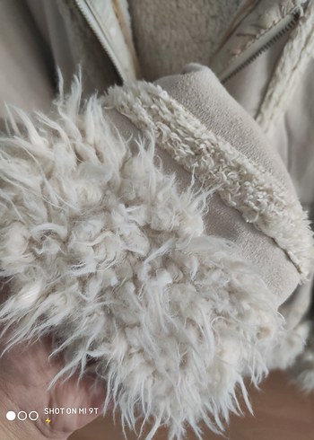 Kapüşonlu Beyaz Kadın Kışlık Ceket +1 sürpriz hediye - Görsel 4