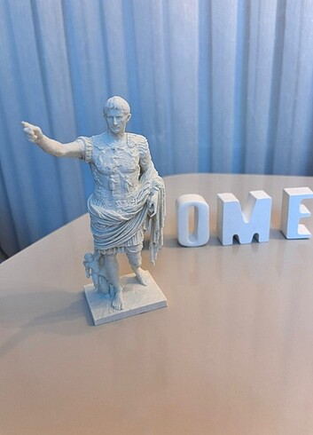 Roma imparatoru Augustus heykeli süs eşyası - Görsel 3