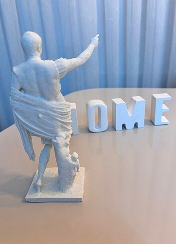 Roma imparatoru Augustus heykeli süs eşyası - Görsel 4