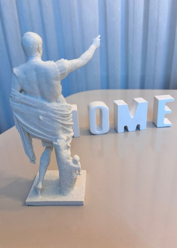 Roma imparatoru Augustus heykeli süs eşyası - Görsel 4