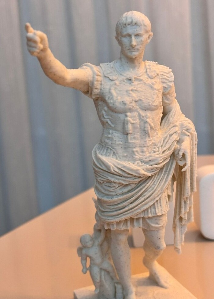 Roma imparatoru Augustus heykeli süs eşyası - Görsel 5