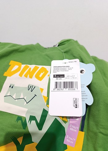 Yeşil Baskılı Erkek Çocuk Sweatshirt - Görsel 2