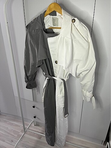 Çift Renk Trenchcoat