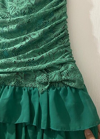 38 Beden yeşil Renk Mini elbise