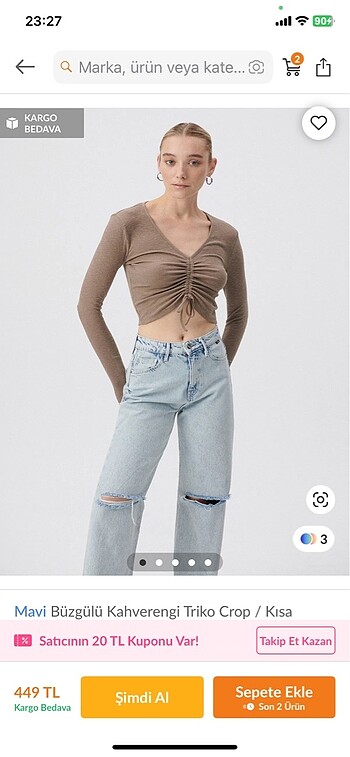 Crop bluz
