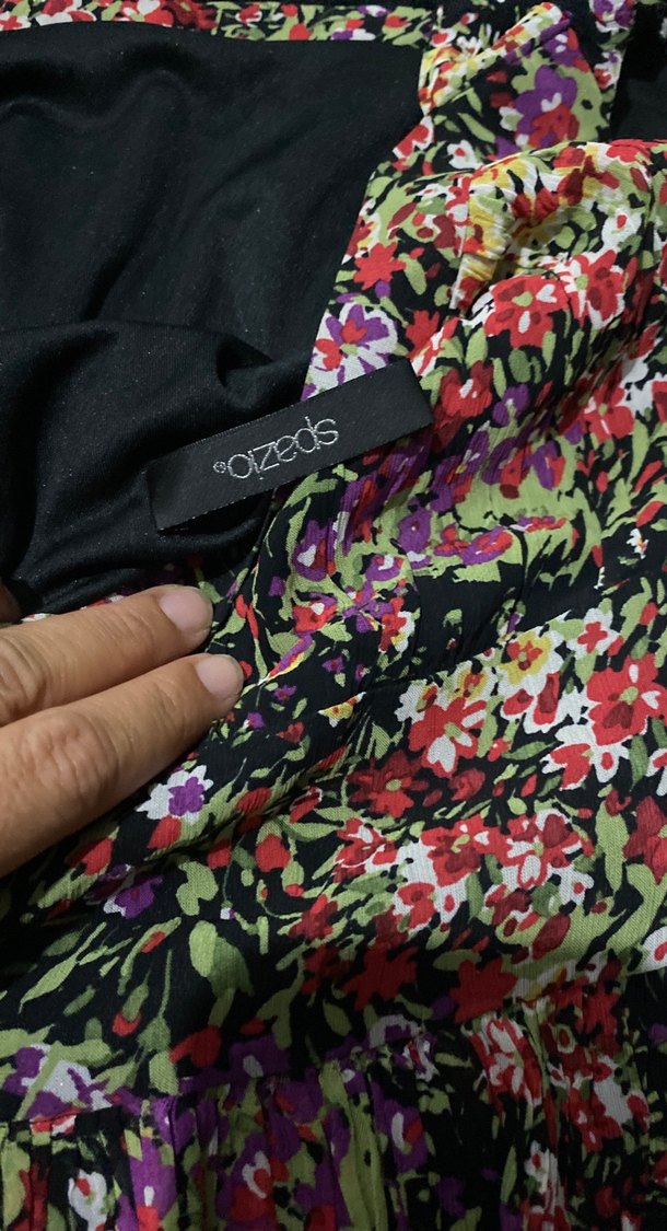 Çiçek Desenli Uzun Hamile Eteği - Görsel 2