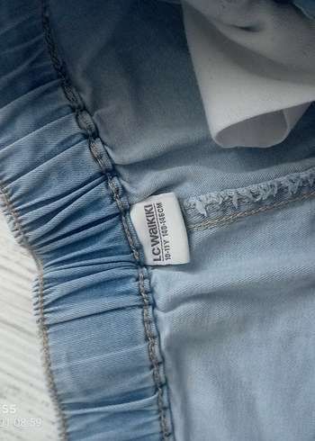 9 Yaş Beden Gri Erkek Çocuk Denim Pantolon