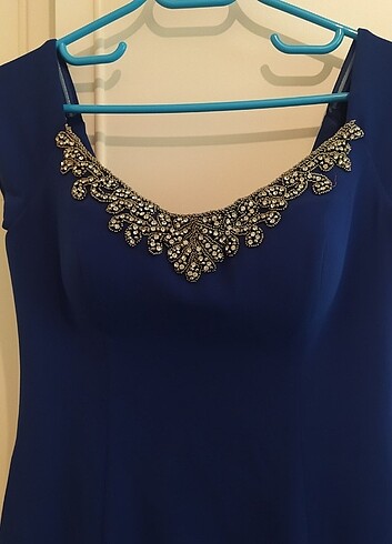Şeref Vural Lacivert Uzun Abiye Elbise  - Görsel 5