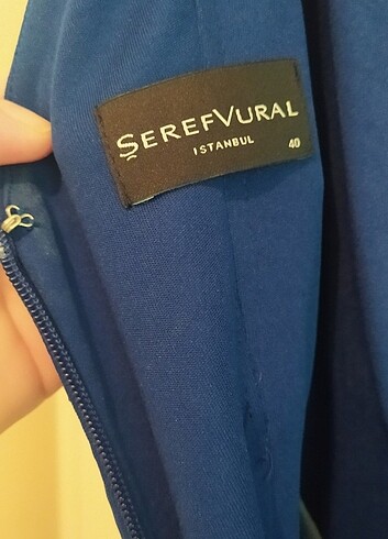 Şeref Vural Lacivert Uzun Abiye Elbise  - Görsel 9