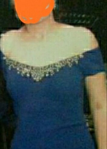 Şeref Vural Lacivert Uzun Abiye Elbise  - Görsel 10