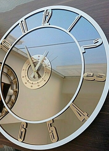 AYNALI DUVAR SAATİ 25 CM - Görsel 8