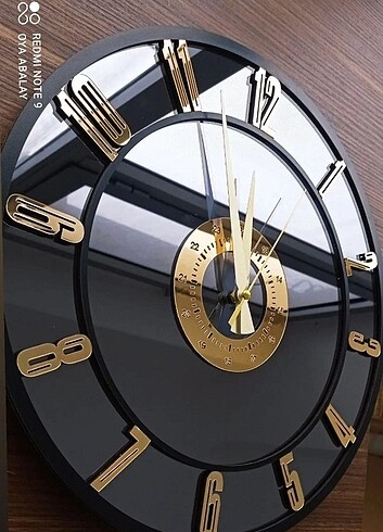 AYNALI DUVAR SAATİ 25 CM - Görsel 11