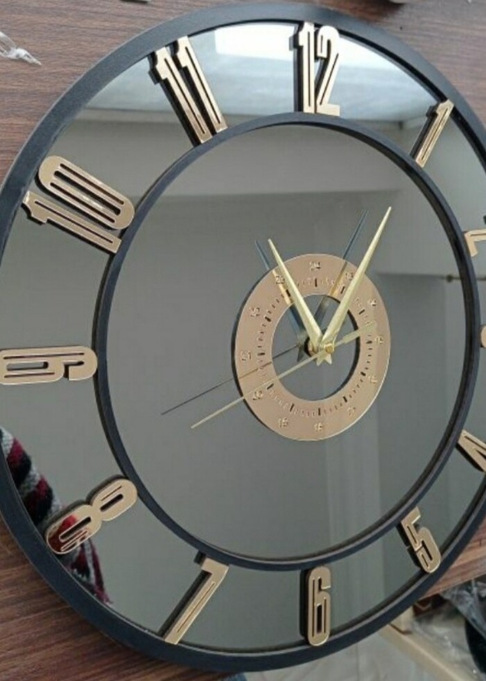 AYNALI DUVAR SAATİ 25 CM - Görsel 5