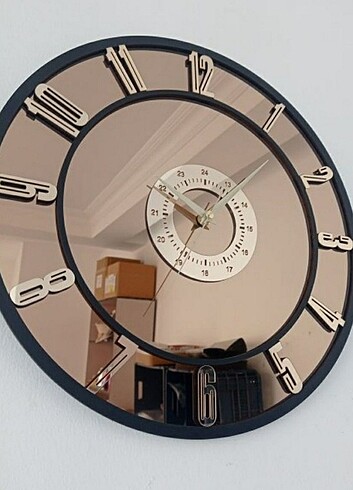 Beden AYNALI 25 CM DUVAR SAATİ