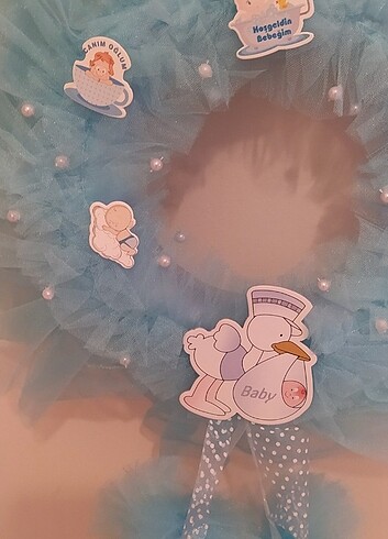 Erkek Bebek Kapı Süsü - Görsel 6