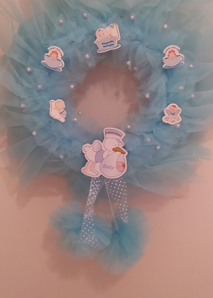 Erkek Bebek Kapı Süsü - Görsel 3