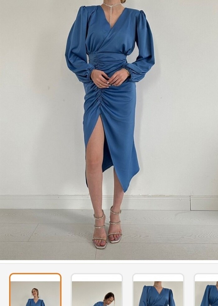 Saten elbise - Görsel 2