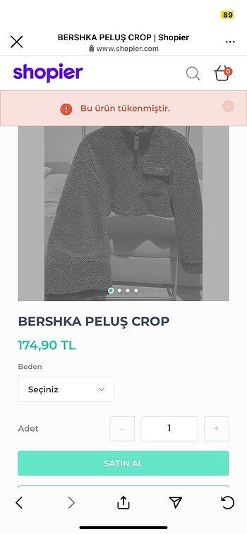 Bershka peluş crop